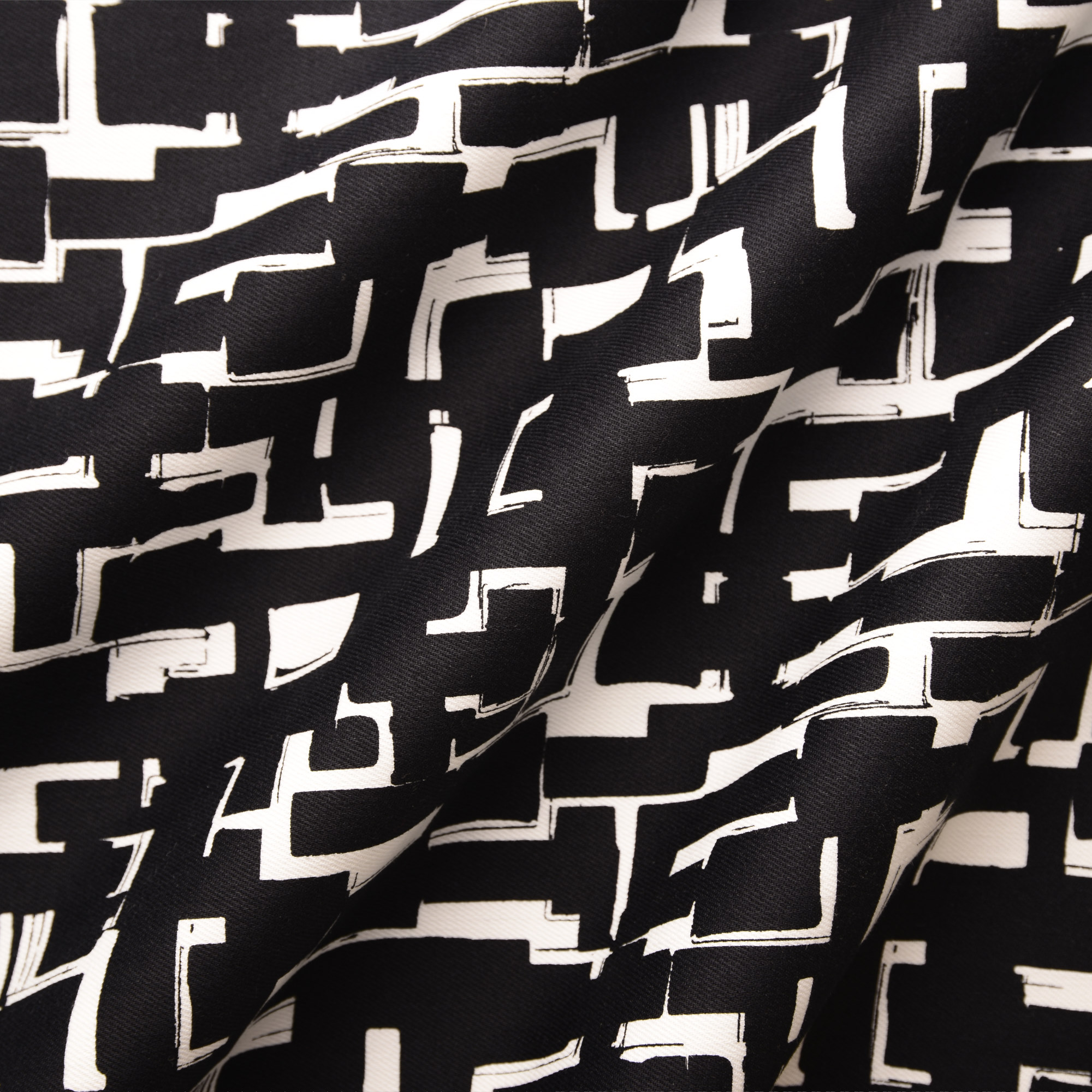 Ethno black and white - Baumwollstretch Ethno black and white - Baumwollstretch