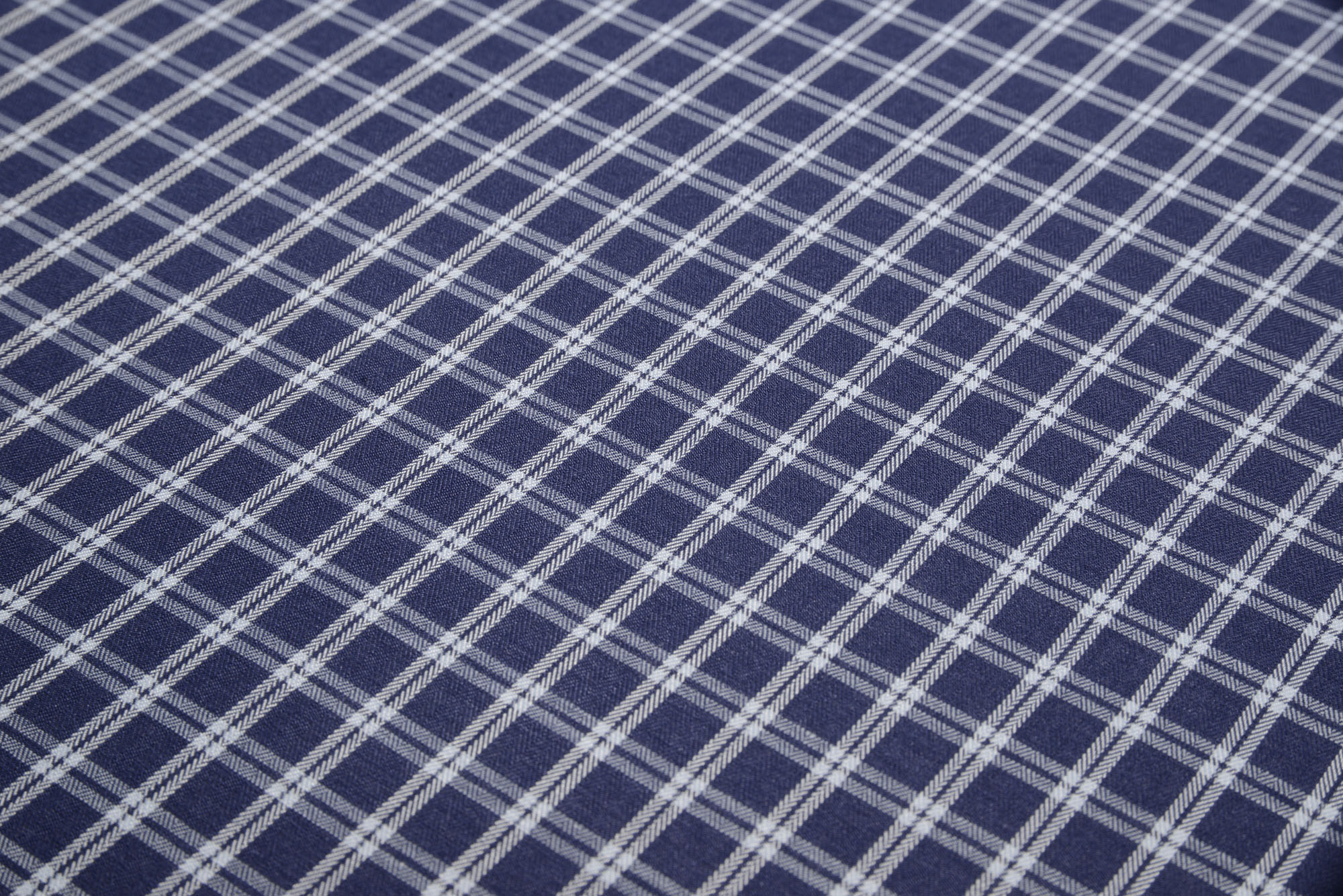 Oberstoff Blau kariert