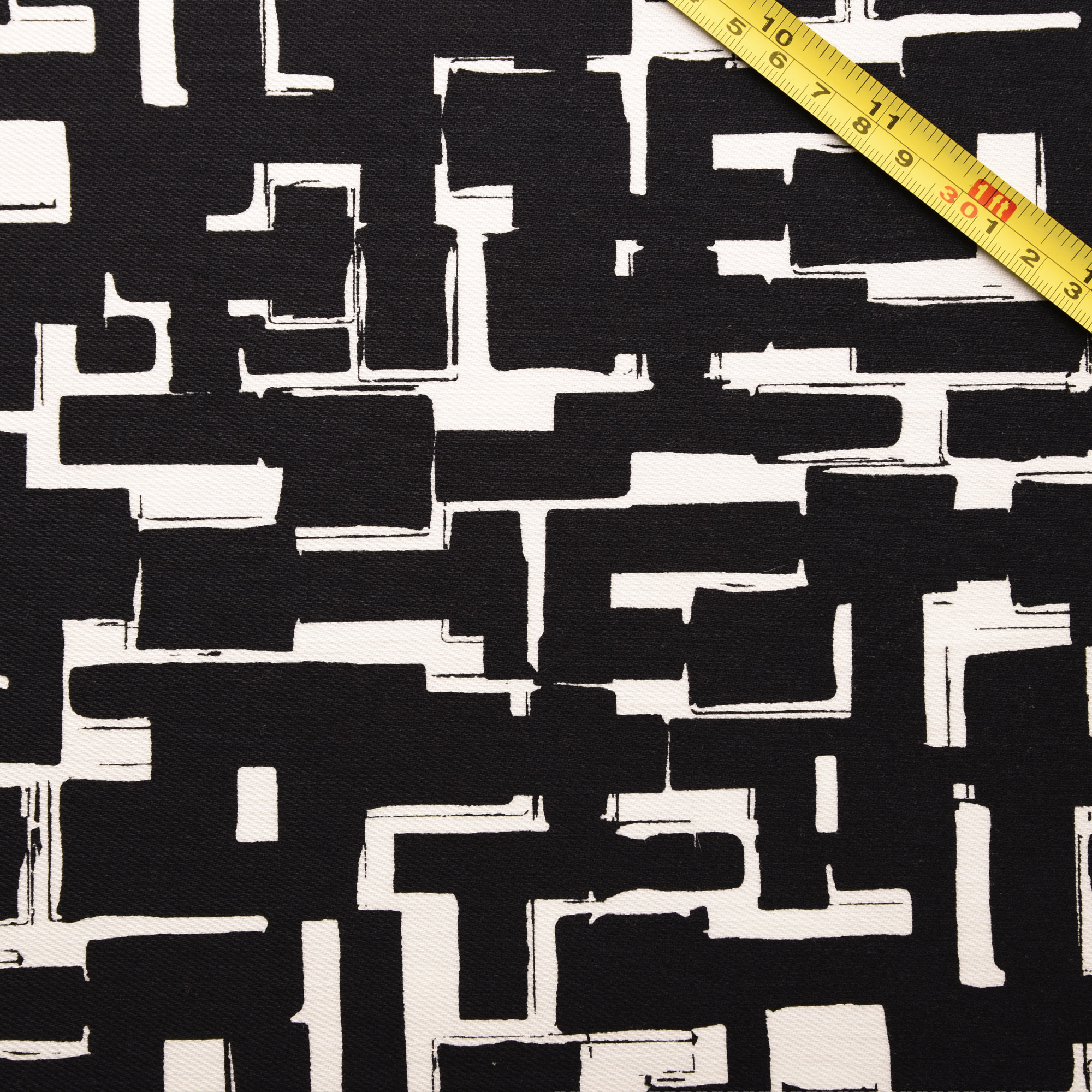 Ethno black and white - Baumwollstretch Ethno black and white - Baumwollstretch